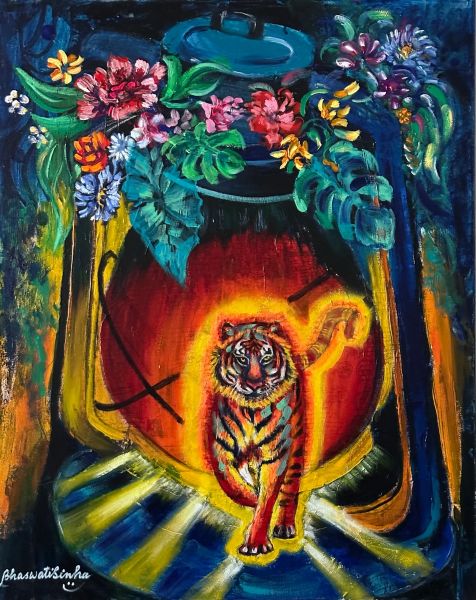 'Emerging' — original mixed media painting